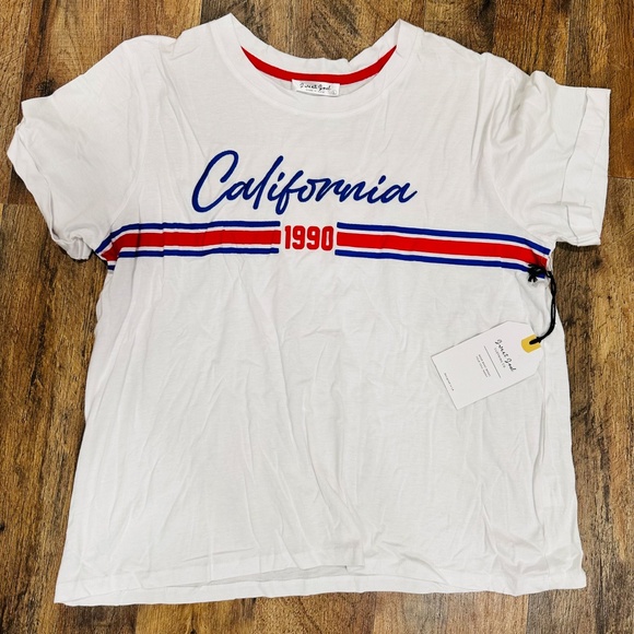 NEW Sweet Soul Retro 90's California 1990 Red White Blue Oversized T-Shirt Large - Picture 1 of 6